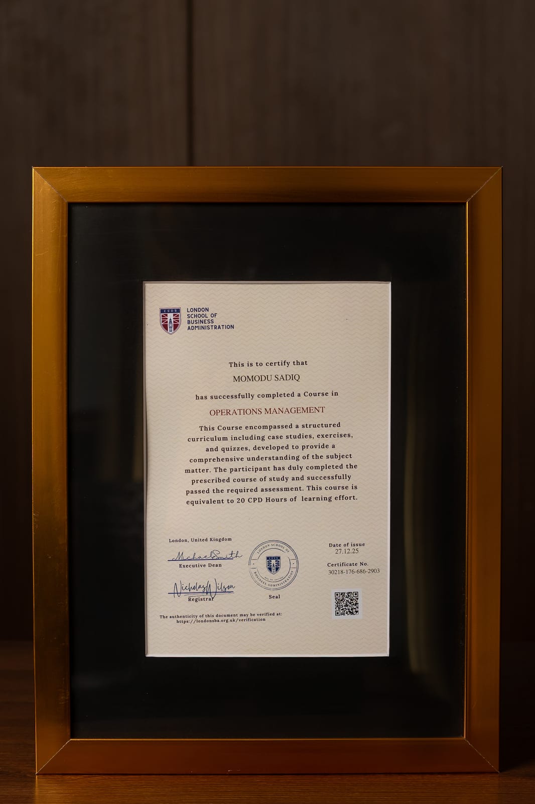 Master Photographer Certification award