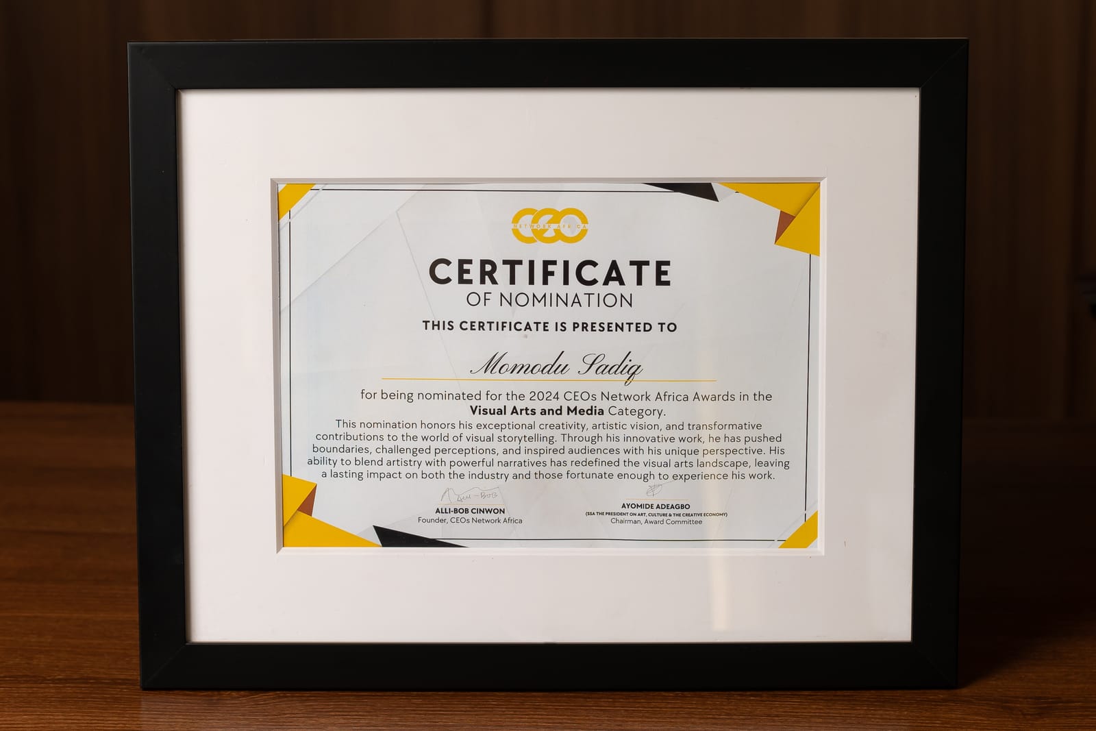 Certified Professional Photographer award